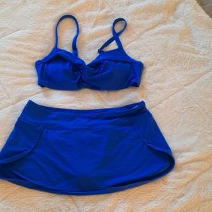Athleta Caspian blue swim suit